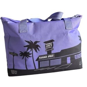 Trader Joe's Purple Large Insulated Limited Edition Tote Bag